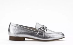 MOCASSINS EN CUIR ARGENT femme parfois